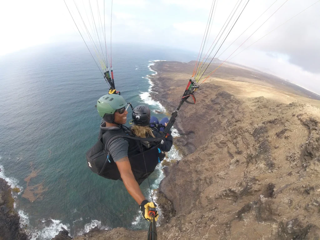 visit lazarote tandem paragliding
